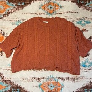 Entro Terracotta Cable Knit Sweater